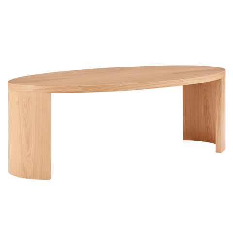 Eurostyle Svea 47 Inch Nesting Coffee Tables, Set of 2, Natural Oak Veneer