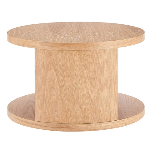 Eurostyle Svea 47 Inch Nesting Coffee Tables, Set of 2, Natural Oak Veneer