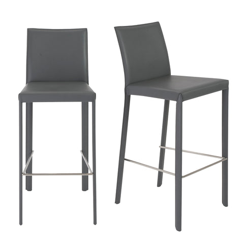 Gray / Set of 2 Bar Stools