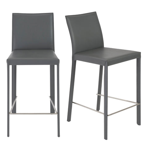 Gray / Set of 2 Counter Stools