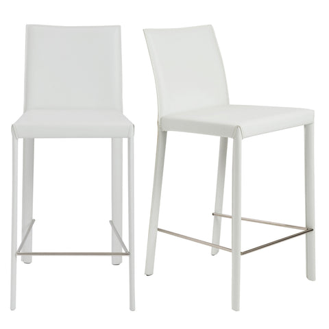 White / Set of 2 Counter Stools