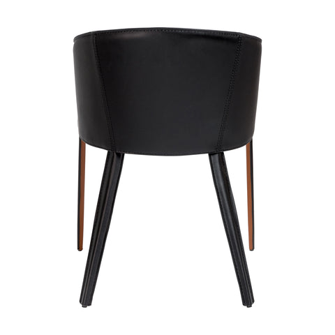 Eurostyle Pallas Regenerated Leather Armchair, Steel Frame, Dark Caramel