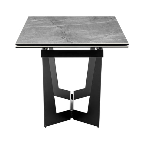 Eurostyle Mateo Extendable Ceramic Dining Table for 10, 63 to 95 Inch, Gray