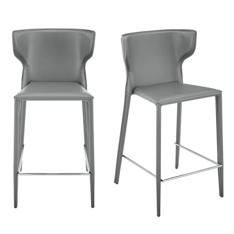 Gray / Set of 2 Counter Stools