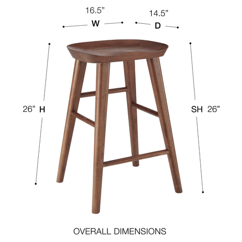 Walnut / Counter Stool