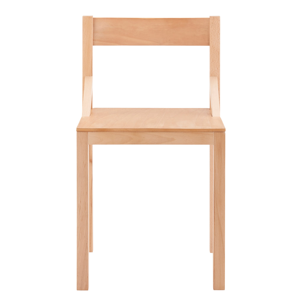 Eurostyle Kelda Solid Beech Wood Dining Chair with Curved Back, Natural