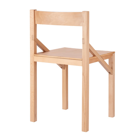 Eurostyle Kelda Solid Beech Wood Dining Chair with Curved Back, Natural