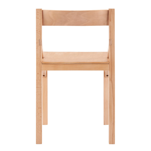 Eurostyle Kelda Solid Beech Wood Dining Chair with Curved Back, Natural