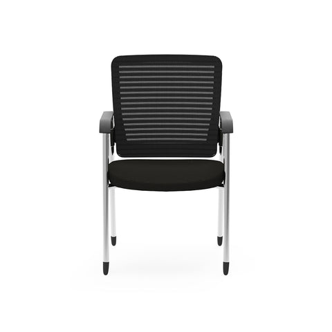 Black/Chrome / Set of 2 Visitor Chairs