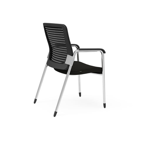 Black/Chrome / Set of 2 Visitor Chairs