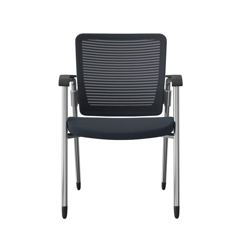 Gray/White/Chrome / Set of 2 Visitor Chairs