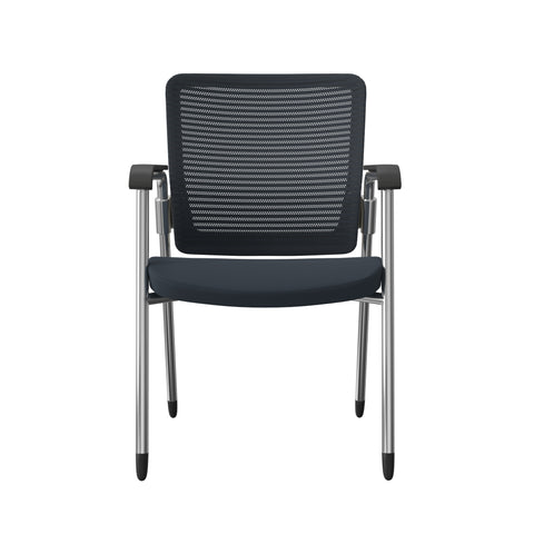 Gray/White/Chrome / Set of 2 Visitor Chairs