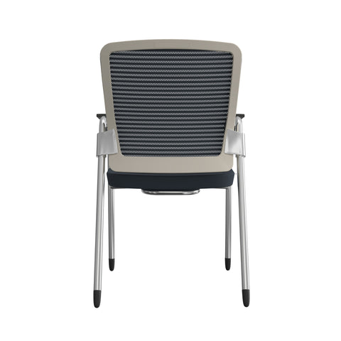 Gray/White/Chrome / Set of 2 Visitor Chairs