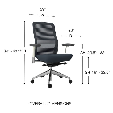Gray/White / Mesh Office Chair