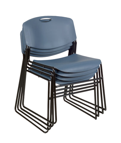 Regency Zeng 400lb Capacity Armless Stackable Chair – Ultra-Compact, Heavy-Duty Metal Frame with Durable Plastic Seat, Space-Saving & Versatile for Offices, Classrooms & Events