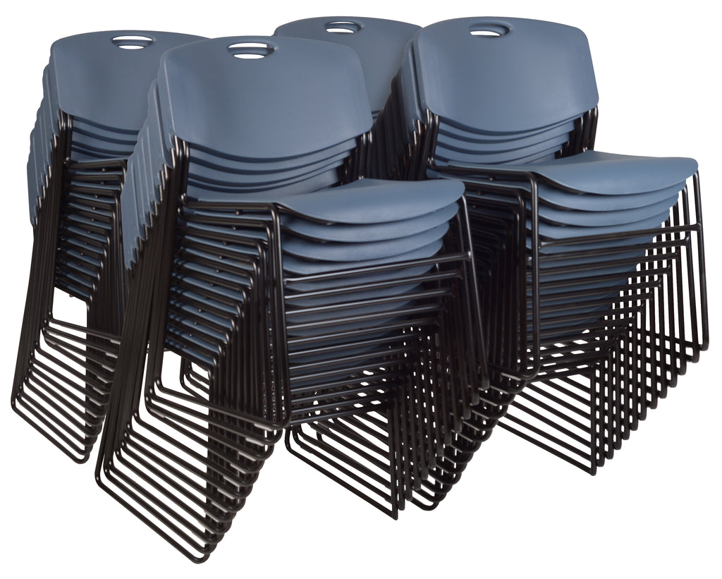 Romig Zeng 400lb Capacity Armless Stackable Chair – Ultra-Compact, Heavy-Duty Metal Frame with Durable Plastic Seat, Space-Saving & Versatile for Offices, Classrooms & Events