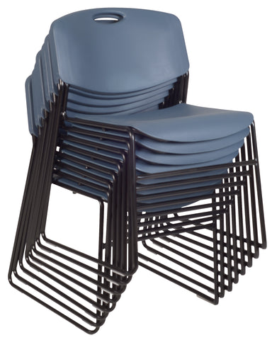 Romig Zeng 400lb Capacity Armless Stackable Chair – Ultra-Compact, Heavy-Duty Metal Frame with Durable Plastic Seat, Space-Saving & Versatile for Offices, Classrooms & Events