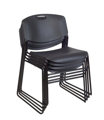 Regency Zeng 400lb Capacity Armless Stackable Chair – Ultra-Compact, Heavy-Duty Metal Frame with Durable Plastic Seat, Space-Saving & Versatile for Offices, Classrooms & Events