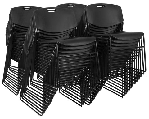 Regency Zeng 400lb Capacity Armless Stackable Chair – Ultra-Compact, Heavy-Duty Metal Frame with Durable Plastic Seat, Space-Saving & Versatile for Offices, Classrooms & Events