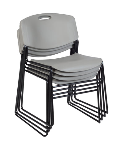 Romig Zeng 400lb Capacity Armless Stackable Chair – Ultra-Compact, Heavy-Duty Metal Frame with Durable Plastic Seat, Space-Saving & Versatile for Offices, Classrooms & Events