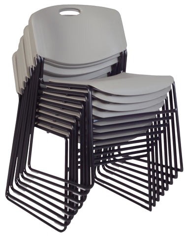 Romig Zeng 400lb Capacity Armless Stackable Chair – Ultra-Compact, Heavy-Duty Metal Frame with Durable Plastic Seat, Space-Saving & Versatile for Offices, Classrooms & Events