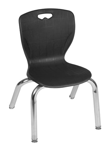 Romig Andy 12-Inch Stackable Classroom Chairs for Kids – Durable Plastic School Chairs with Metal Legs, Easy to Clean, Perfect for Daycares, Preschools & Learning Spaces