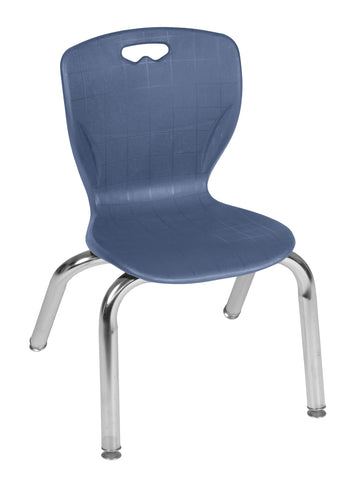 Romig Andy 12-Inch Stackable Classroom Chairs for Kids – Durable Plastic School Chairs with Metal Legs, Easy to Clean, Perfect for Daycares, Preschools & Learning Spaces