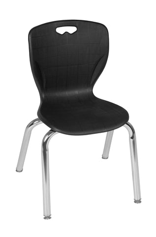 Romig Andy 12-Inch Stackable Classroom Chairs for Kids – Durable Plastic School Chairs with Metal Legs, Easy to Clean, Perfect for Daycares, Preschools & Learning Spaces
