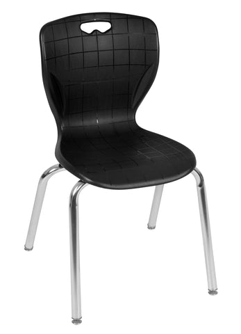Romig Andy 12-Inch Stackable Classroom Chairs for Kids – Durable Plastic School Chairs with Metal Legs, Easy to Clean, Perfect for Daycares, Preschools & Learning Spaces