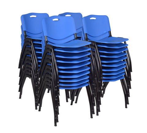Regency M Lightweight Stackable Breakroom Chairs – Sturdy Plastic Seating with Metal Legs, Comfortable & Space-Saving for Offices, Lunchrooms, Cafeterias & Waiting Areas