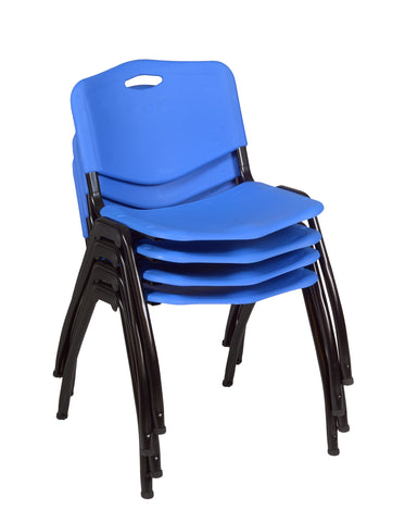 Regency M Lightweight Stackable Breakroom Chairs – Sturdy Plastic Seating with Metal Legs, Comfortable & Space-Saving for Offices, Lunchrooms, Cafeterias & Waiting Areas