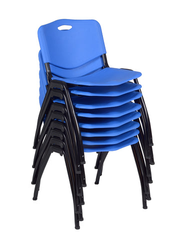 Regency M Lightweight Stackable Breakroom Chairs – Sturdy Plastic Seating with Metal Legs, Comfortable & Space-Saving for Offices, Lunchrooms, Cafeterias & Waiting Areas