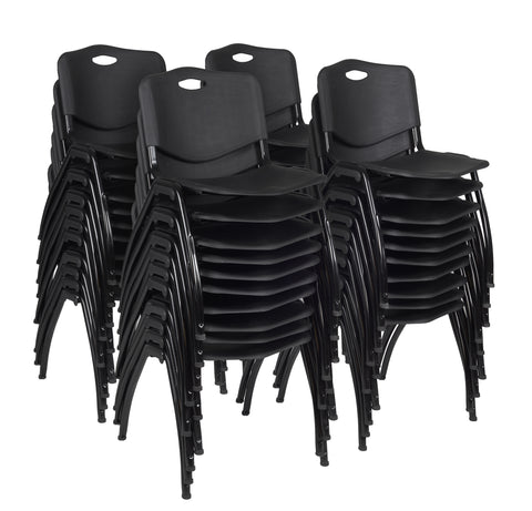 Regency M Lightweight Stackable Breakroom Chairs – Sturdy Plastic Seating with Metal Legs, Comfortable & Space-Saving for Offices, Lunchrooms, Cafeterias & Waiting Areas