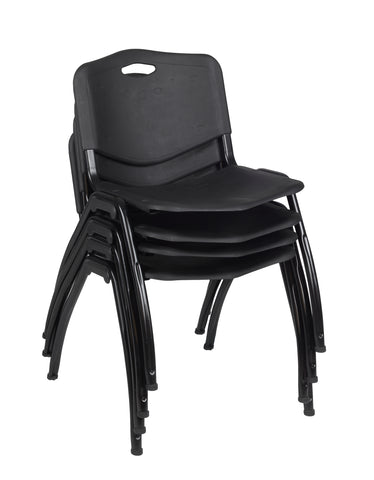 Regency M Lightweight Stackable Breakroom Chairs – Sturdy Plastic Seating with Metal Legs, Comfortable & Space-Saving for Offices, Lunchrooms, Cafeterias & Waiting Areas