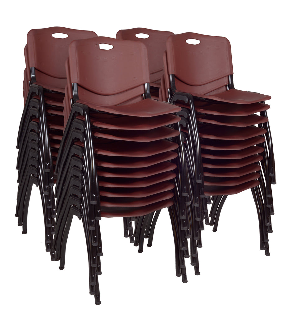 Regency M Lightweight Stackable Breakroom Chairs – Sturdy Plastic Seating with Metal Legs, Comfortable & Space-Saving for Offices, Lunchrooms, Cafeterias & Waiting Areas