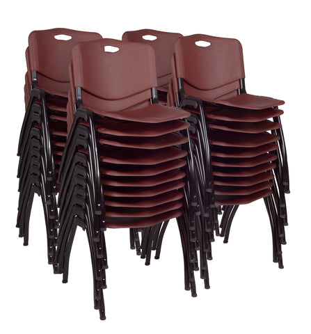 Romig M Lightweight Stackable Breakroom Chairs – Sturdy Plastic Seating with Metal Legs, Comfortable & Space-Saving for Offices, Lunchrooms, Cafeterias & Waiting Areas