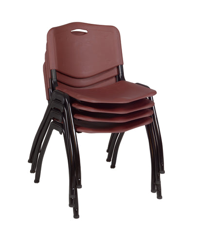 Romig M Lightweight Stackable Breakroom Chairs – Sturdy Plastic Seating with Metal Legs, Comfortable & Space-Saving for Offices, Lunchrooms, Cafeterias & Waiting Areas