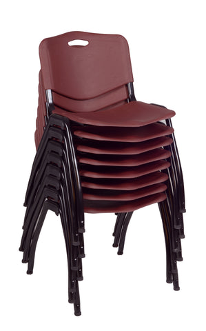 Regency M Lightweight Stackable Breakroom Chairs – Sturdy Plastic Seating with Metal Legs, Comfortable & Space-Saving for Offices, Lunchrooms, Cafeterias & Waiting Areas