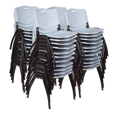 Regency M Lightweight Stackable Breakroom Chairs – Sturdy Plastic Seating with Metal Legs, Comfortable & Space-Saving for Offices, Lunchrooms, Cafeterias & Waiting Areas