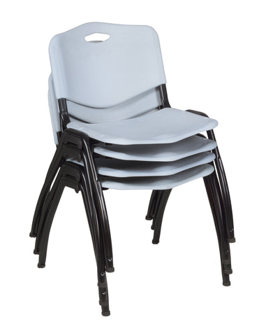 Romig M Lightweight Stackable Breakroom Chairs – Sturdy Plastic Seating with Metal Legs, Comfortable & Space-Saving for Offices, Lunchrooms, Cafeterias & Waiting Areas