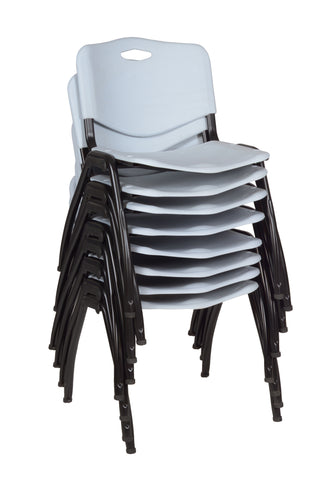 Regency M Lightweight Stackable Breakroom Chairs – Sturdy Plastic Seating with Metal Legs, Comfortable & Space-Saving for Offices, Lunchrooms, Cafeterias & Waiting Areas