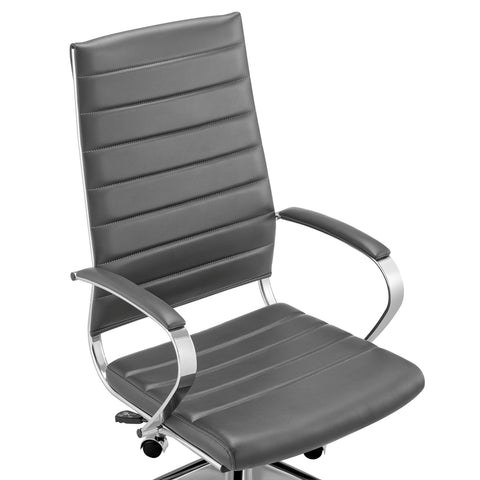 Gray/Aluminum / High Back Office Chair