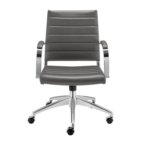 Gray/Aluminum / Low Back Office Chair