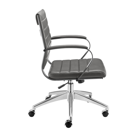 Gray/Aluminum / Low Back Office Chair