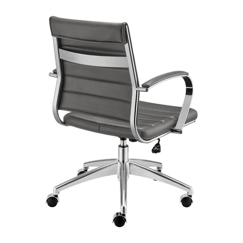 Gray/Aluminum / Low Back Office Chair