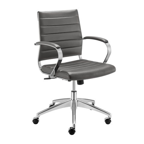 Gray/Aluminum / Low Back Office Chair