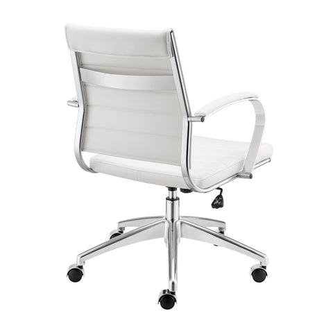 White/Aluminum / Low Back Office Chair
