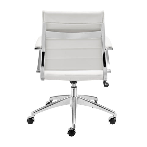 White/Aluminum / Low Back Office Chair