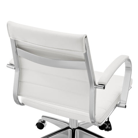 White/Aluminum / Low Back Office Chair