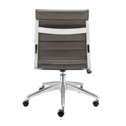 Gray / Armless Low Back Office Chair